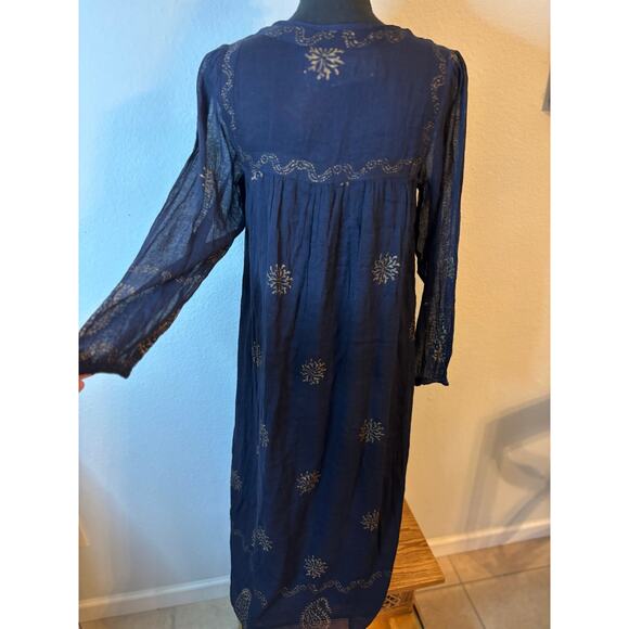 BLUE HIPPY NWT ONAK Jodhpur Full Length Block Printed Dress - Picture 2 of 13